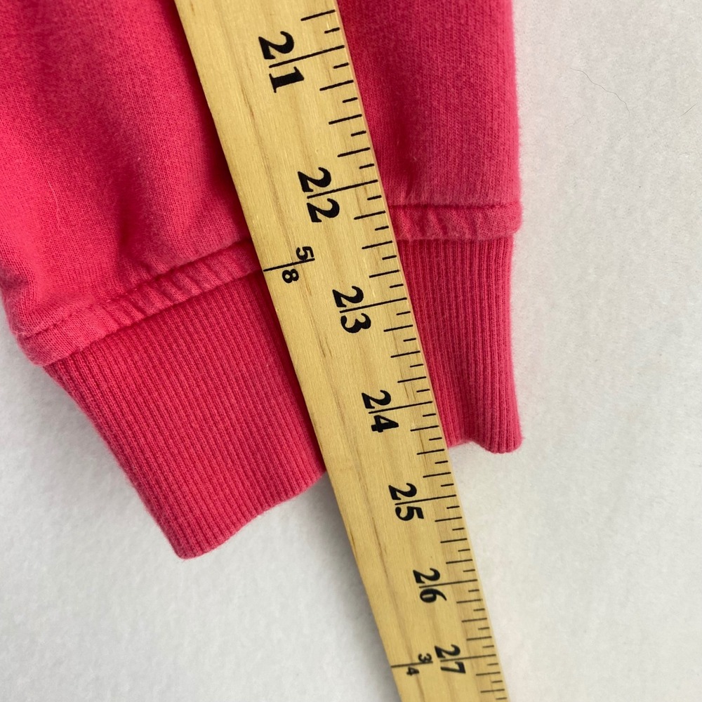 Simply Southern XL Quarter Zip Sweatshirt Pink Navy Anchor Patch Nautical Preppy - Picture 4 of 9